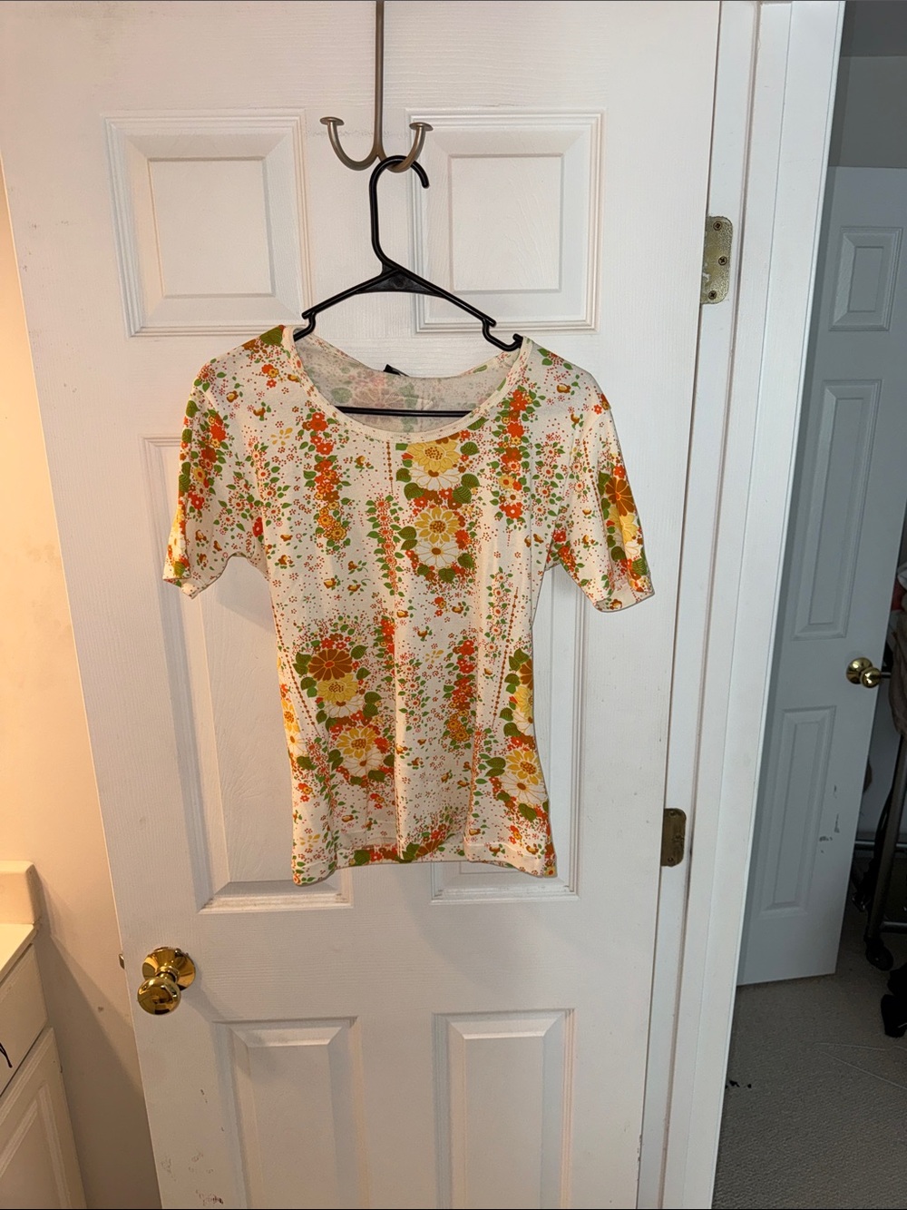 PRADA FLORAL PRINT COTTON T-SHIRT